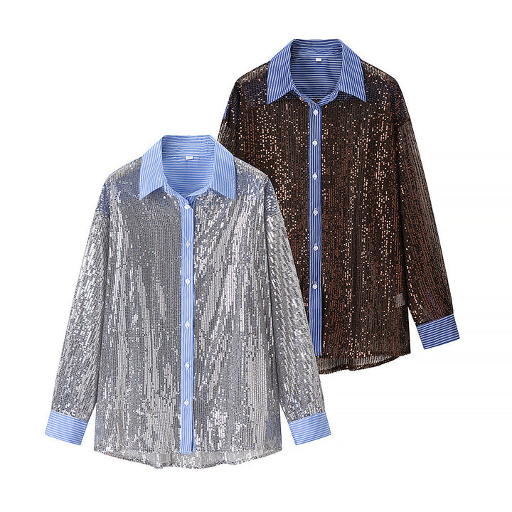 Dames Glamorous Pyjamasæt med Pailletter Stilla