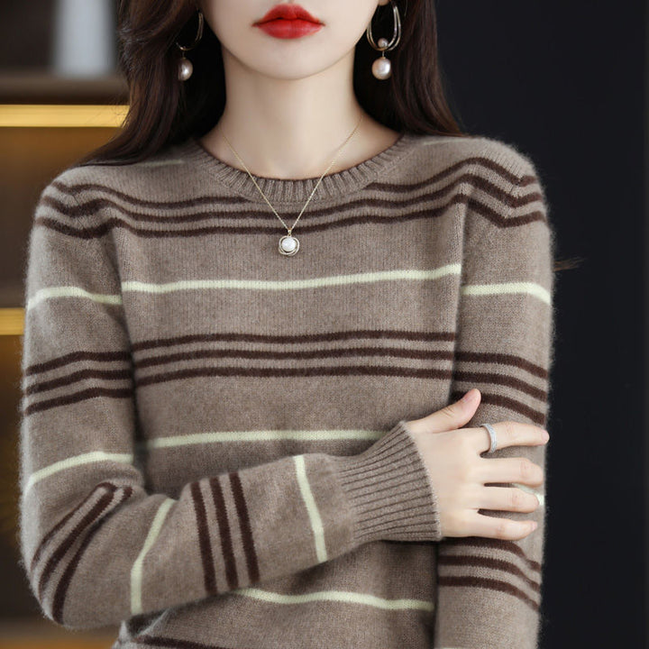 Frække moderne og komfortable stribede sweater Stilla