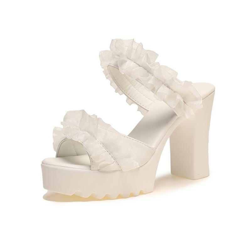 Dame Plateau Sandaler med flæser Stilla