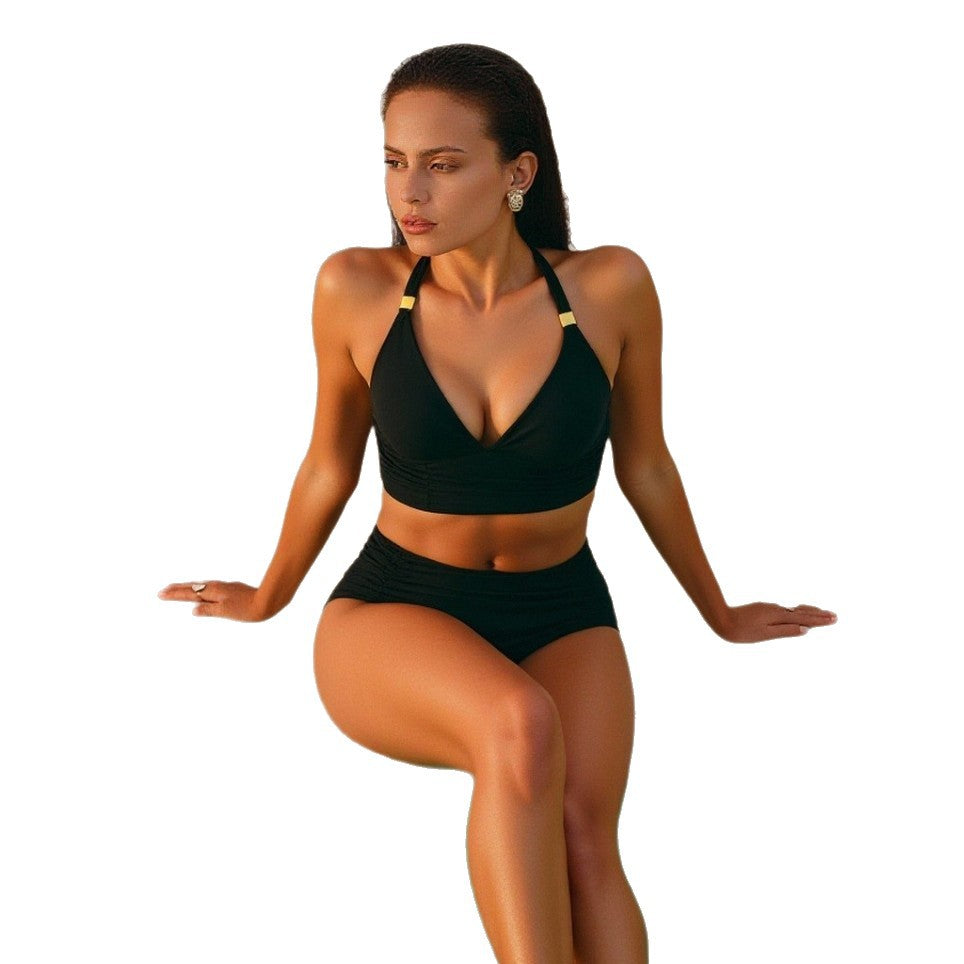 Dame to-delt bikini med elegante dekorationer Skovae