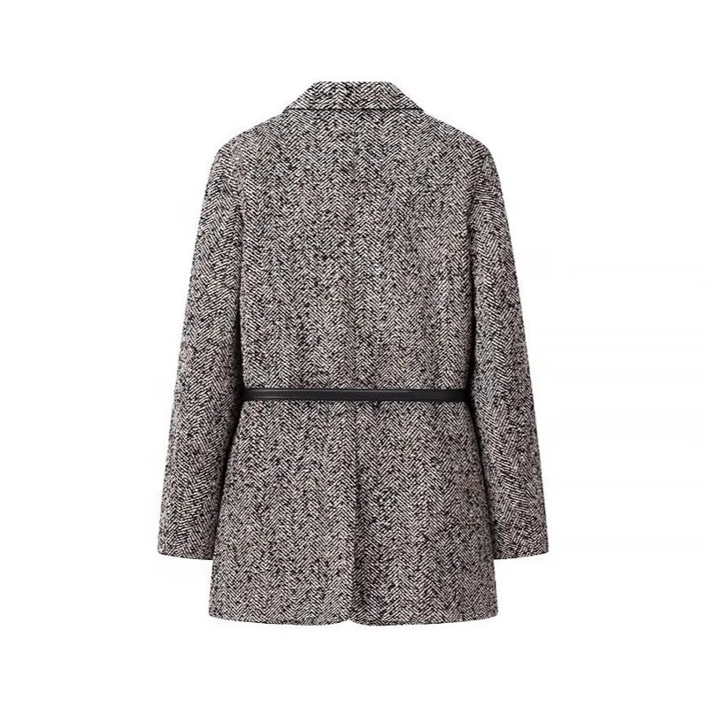 Dame mode Blazer jakke med figursyet bælte Stilla