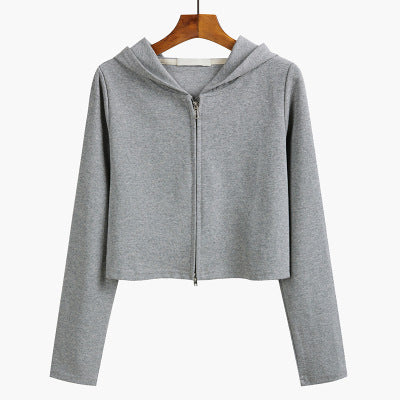 Femme Cropped Zip-Up Hoodie med moderne design Stilla