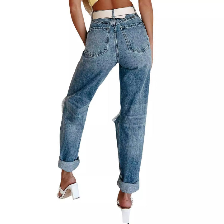 Dame Ripped High-Waist Jeans Stilla