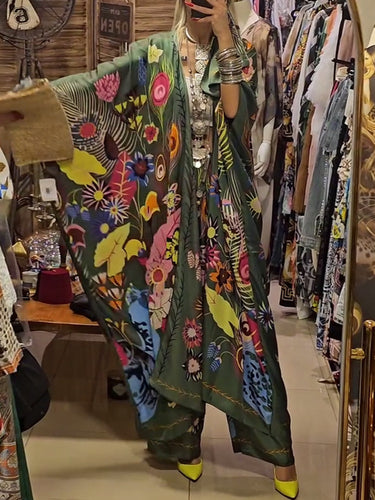 Dame kimono med blomster mønstre Stilla