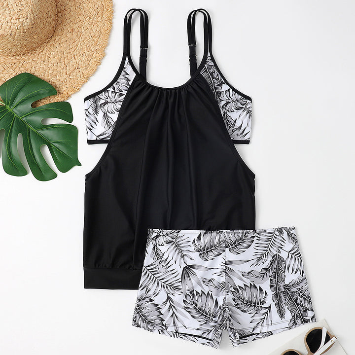Dame Sommer Tankini-sæt med florale accenter og sporty snit Stilla