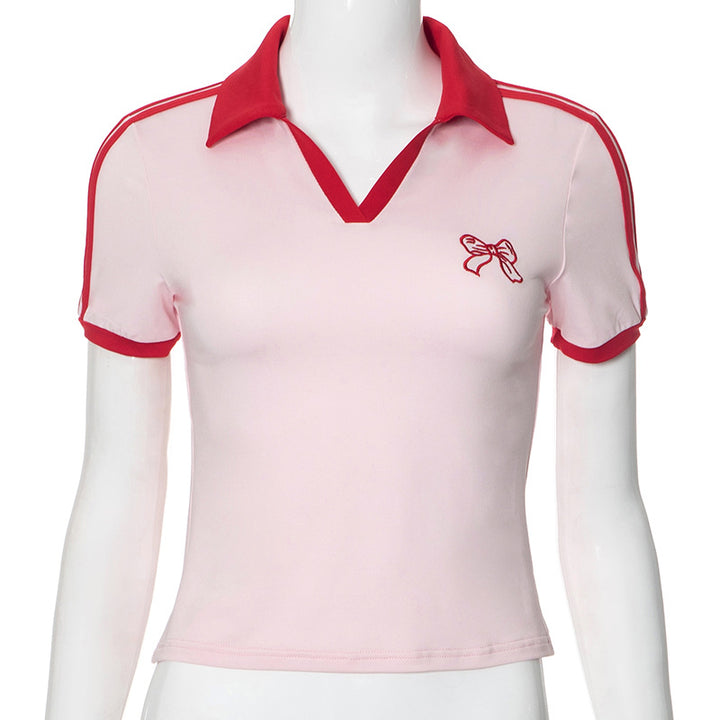 Femme Kortærmet Sport Polo Shirt med Kontrastkant Stilla