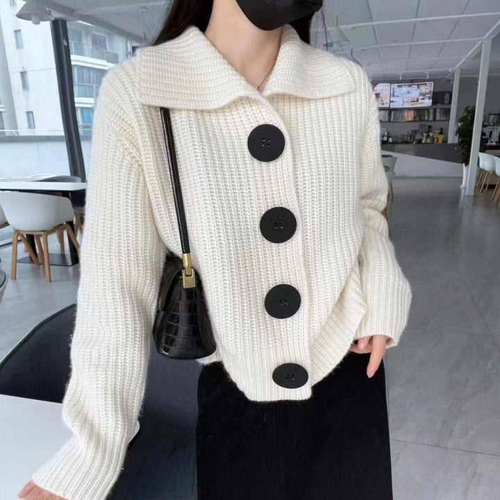 Kvinders cardigan med oversized pasform og store knapper Stilla