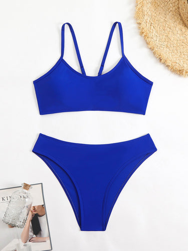 Dame Bikini-sæt med justerbare stropper og højt benudskæring Stilla