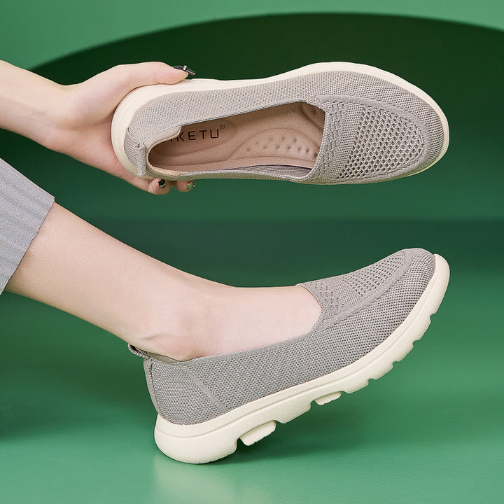 Dame Komfortable Slip-On Sneakers med åndbart overtøj og dämpende sål Stilla