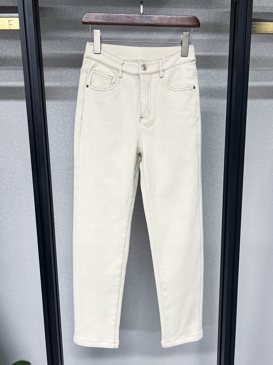 Damer Slim-Fit Jeans med høj talje og elastisk materiale Stilla