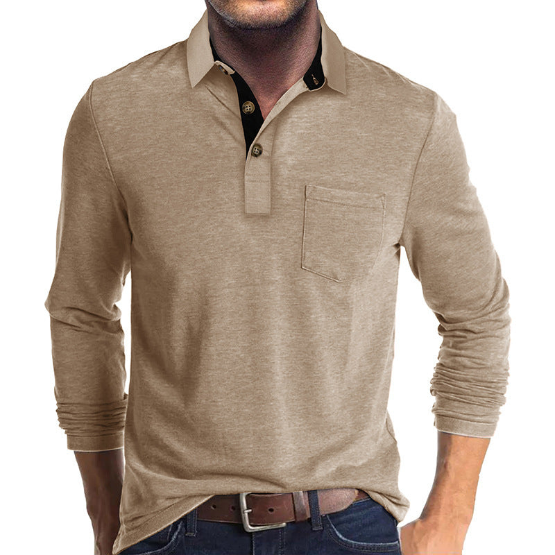 Herrer Langærmet Poloshirt Stilla