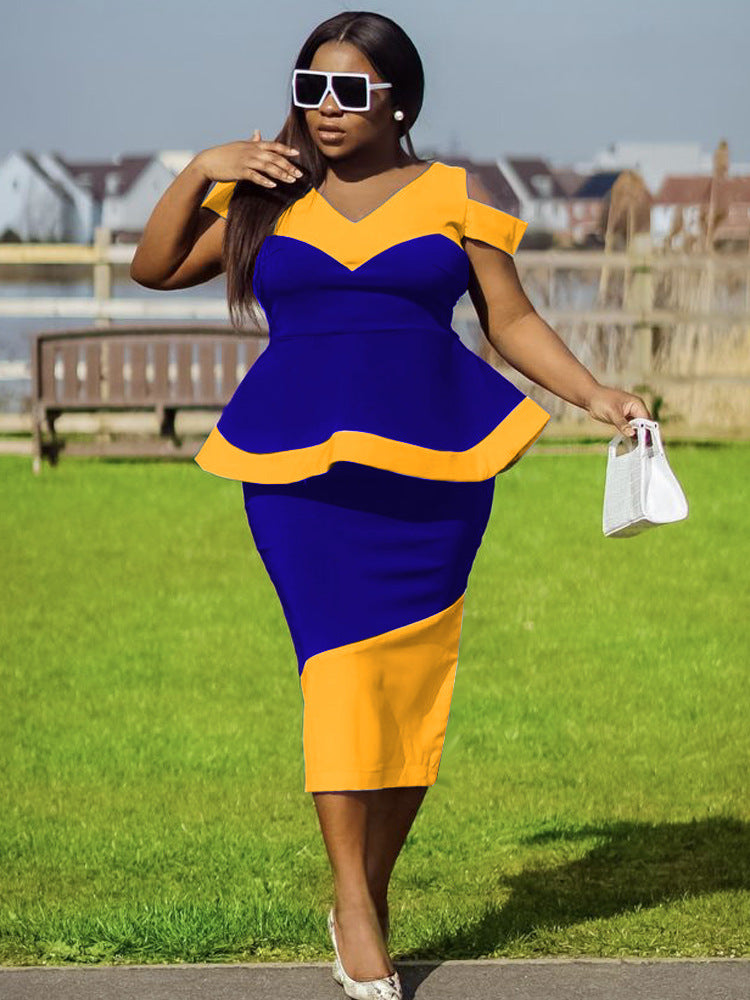 Dame Figurbetonet Peplum Kjole Skovae