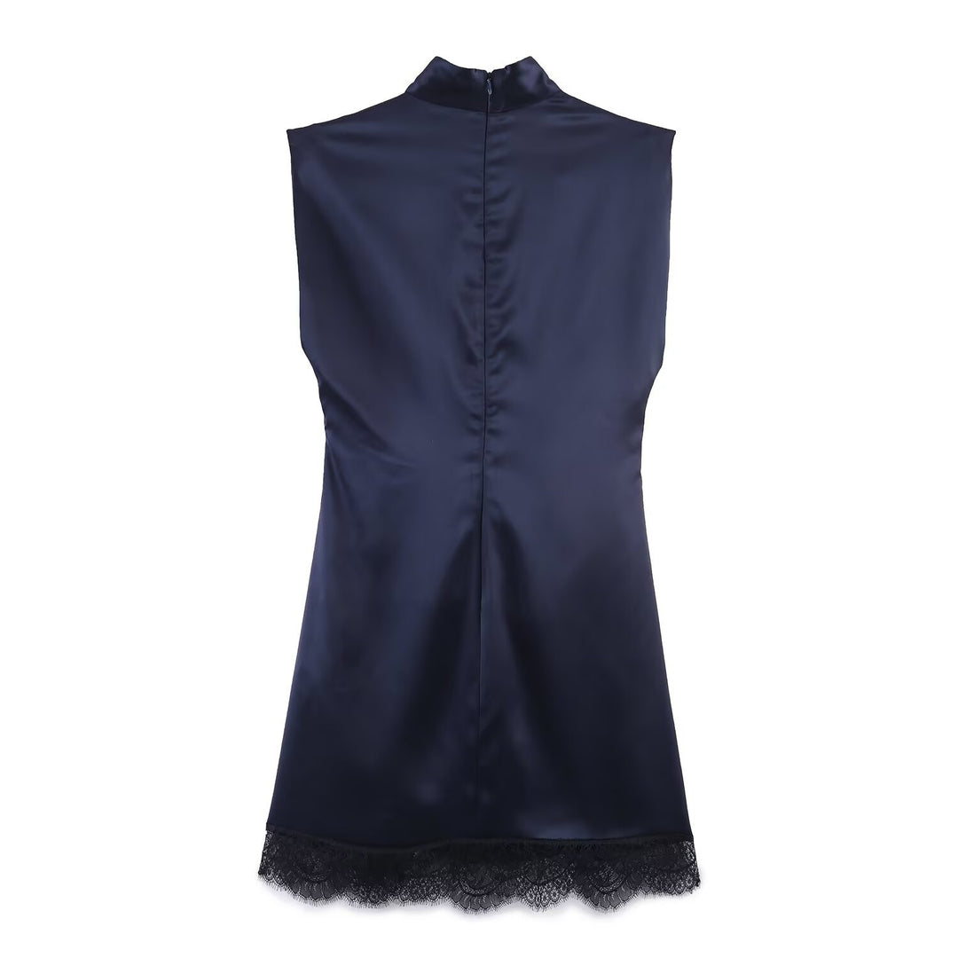 Dame elegant kjole med transparent spidskant Skovae