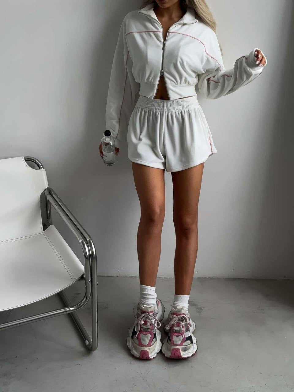 Kvindernes stilfulde top og shorts sæt Skovae