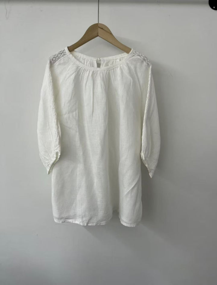 Femme Elegante Broderet Boho-Bluse Stilla