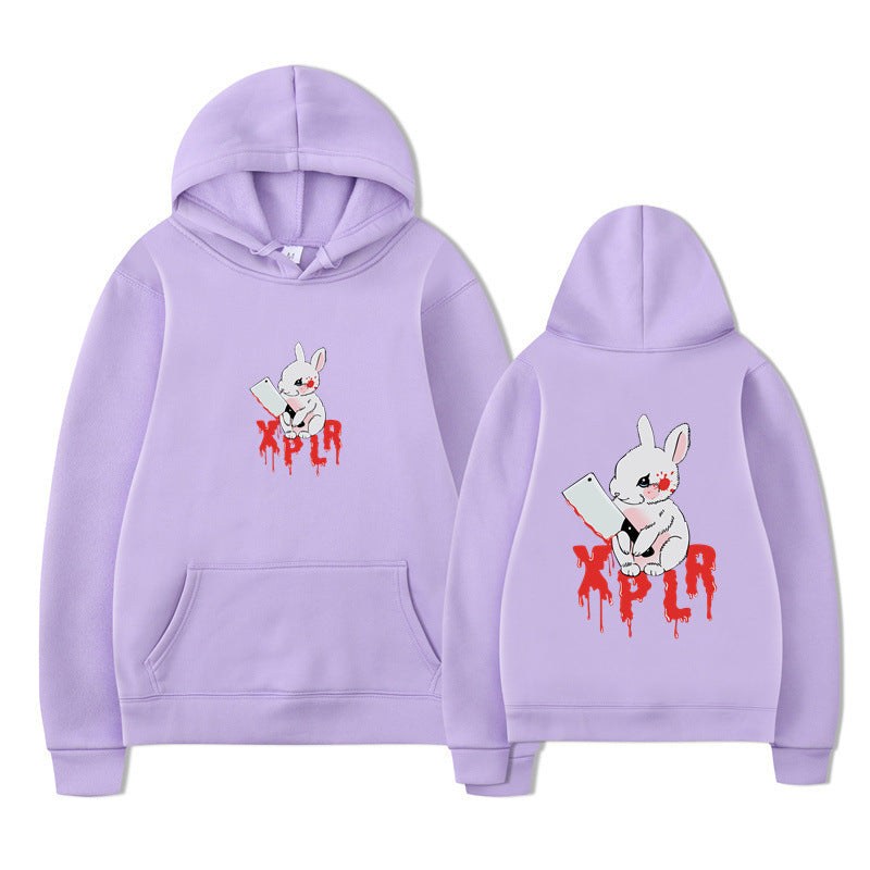 Kvinders hoodie med iøjnefaldende tegneserjemotiv og behagelig pasform Skovae