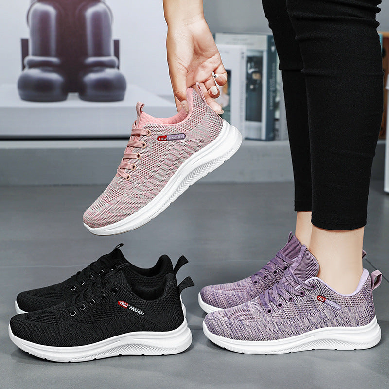 Dame Sporty Sneakers med åndbart mesh-overflade og støddæmpende sålprofil Stilla