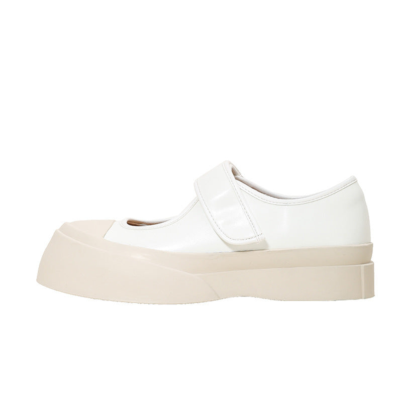 Damer Plateau-Sneaker med justerbar velcro og robust sålprofil Stilla