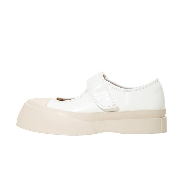 Damer Plateau-Sneaker med justerbar velcro og robust sålprofil Stilla
