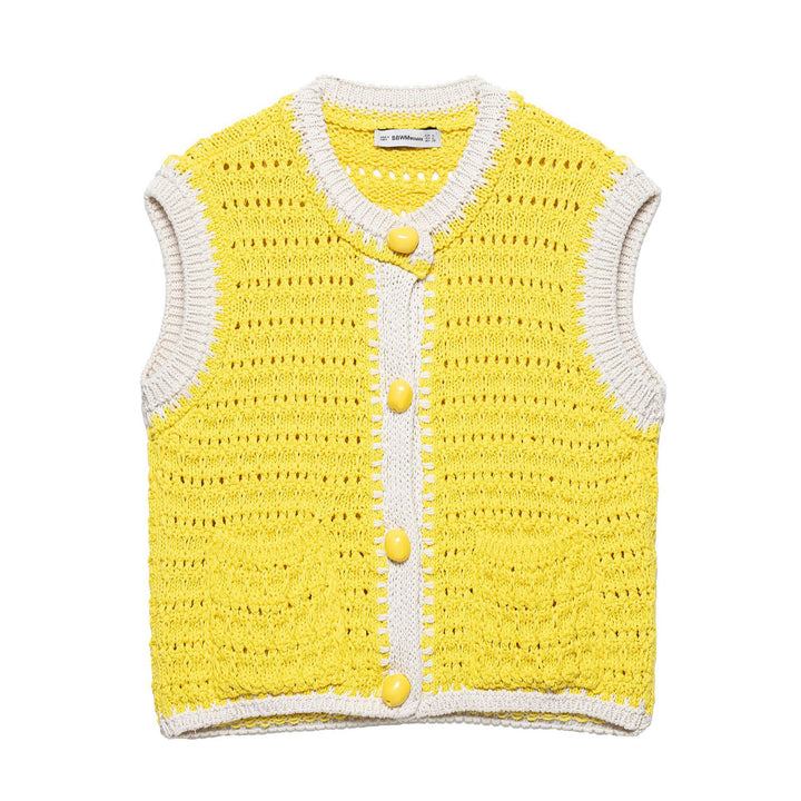 Dame hæklet strikk cardigan vest Stilla