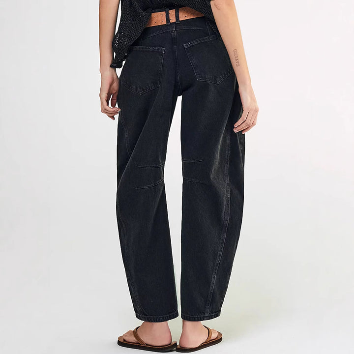 Dame Vævet Højtaljede Jeans Stilla