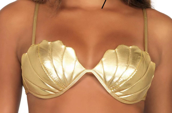 Dame Bikini Overdel med muslingedesign Skovae
