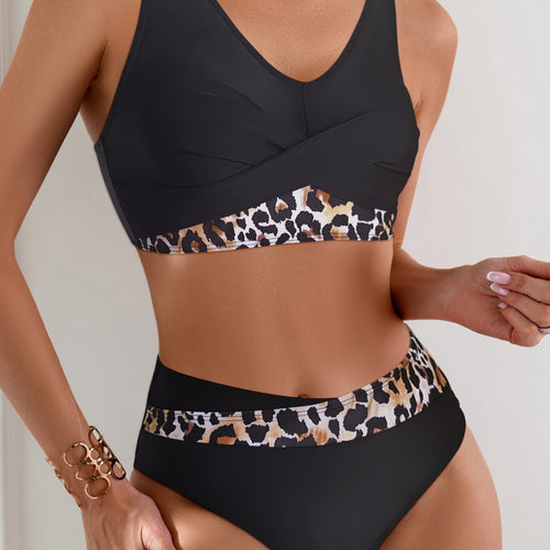 Dame Højt skåret Bikini-sæt med forførende Twist-design Stilla