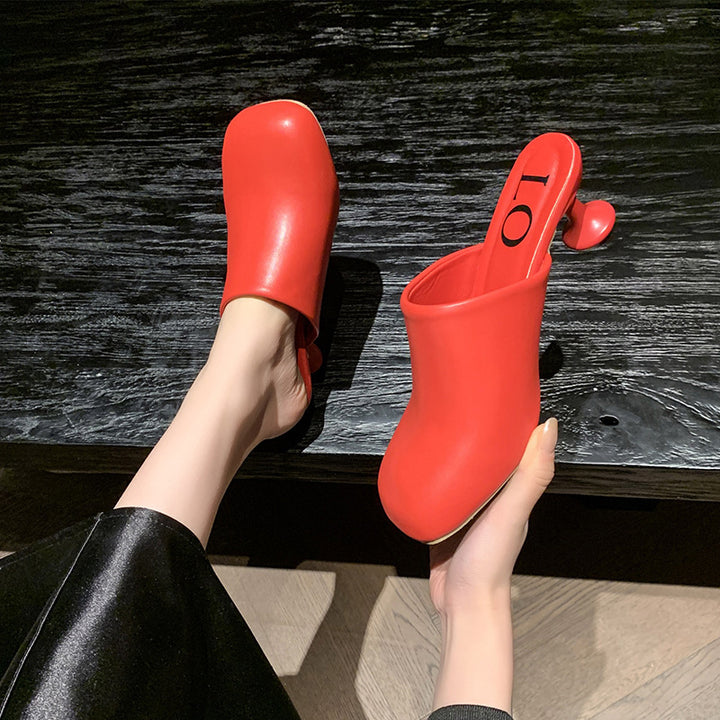 Femme Chunky Heel Slip-On Mules Stilla