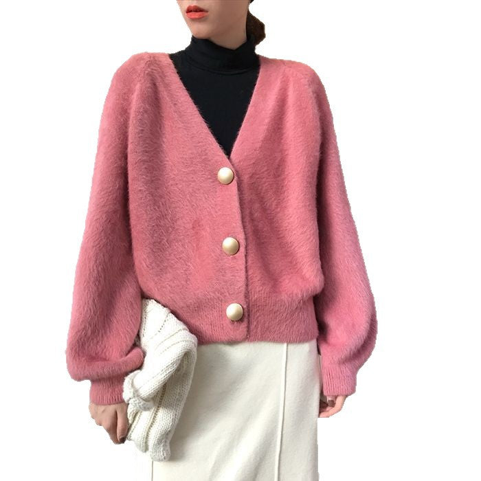 Kvinders Cozy Cardigan med Store Knapper Stilla