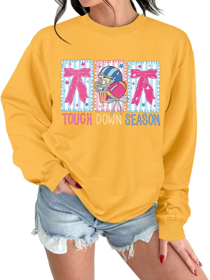 Kvinders sweatshirt med kreativ fodboldmotiv og afslappet snit Stilla