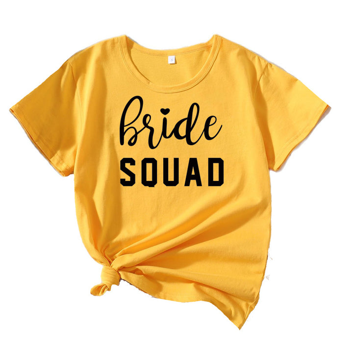 Kvinder Fritid Brudetribe Grafik T-shirt Stilla