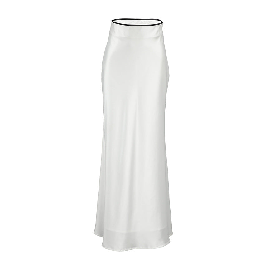 Kvinder Elegant Maxiskirt med flydende satin-finish og flatterende snit Stilla