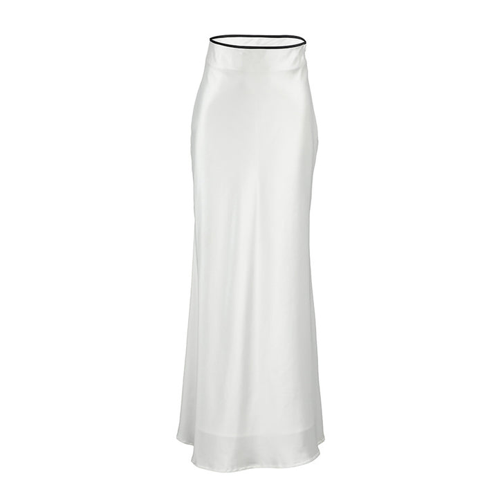 Kvinder Elegant Maxiskirt med flydende satin-finish og flatterende snit Stilla