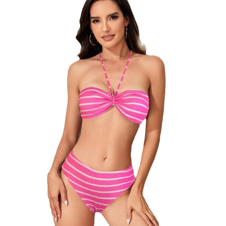 Dame Bandeau-bikini med rynker Stilla