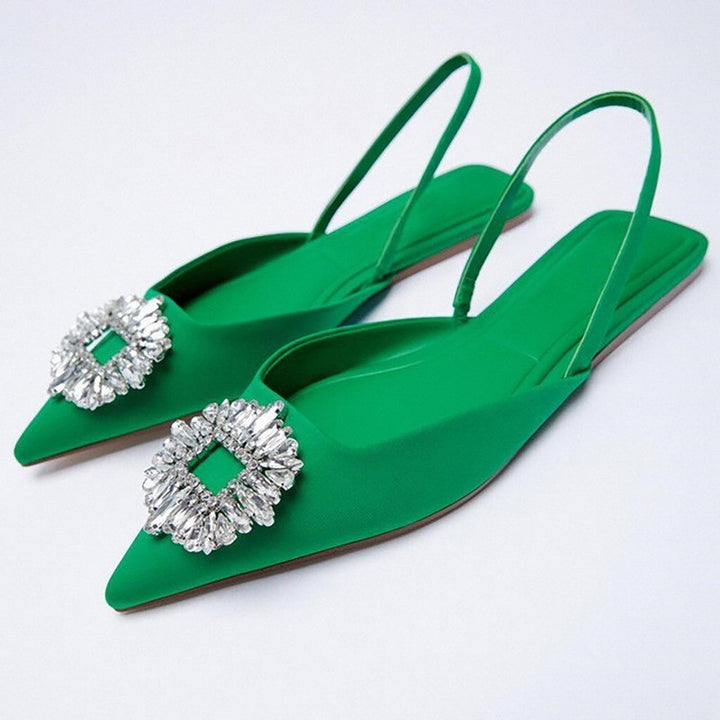 Dame Slingback Sko med glitrende smykkedetalje Stilla