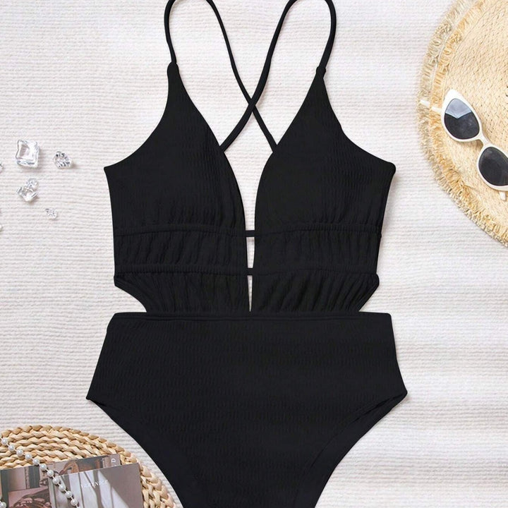 Femme Deep-V Front Cut Enhed Badedragt Stilla