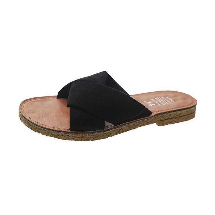 Dame Komfortable Sandaler med snoet remdesign og let polstret sål Stilla