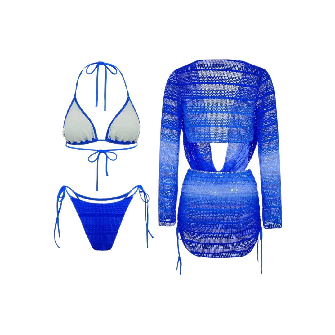 Dame Mode Wrap Sweater med dyb U-hals Skovae