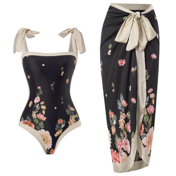 Dame Elegante badesuit med blomstret design Skovae