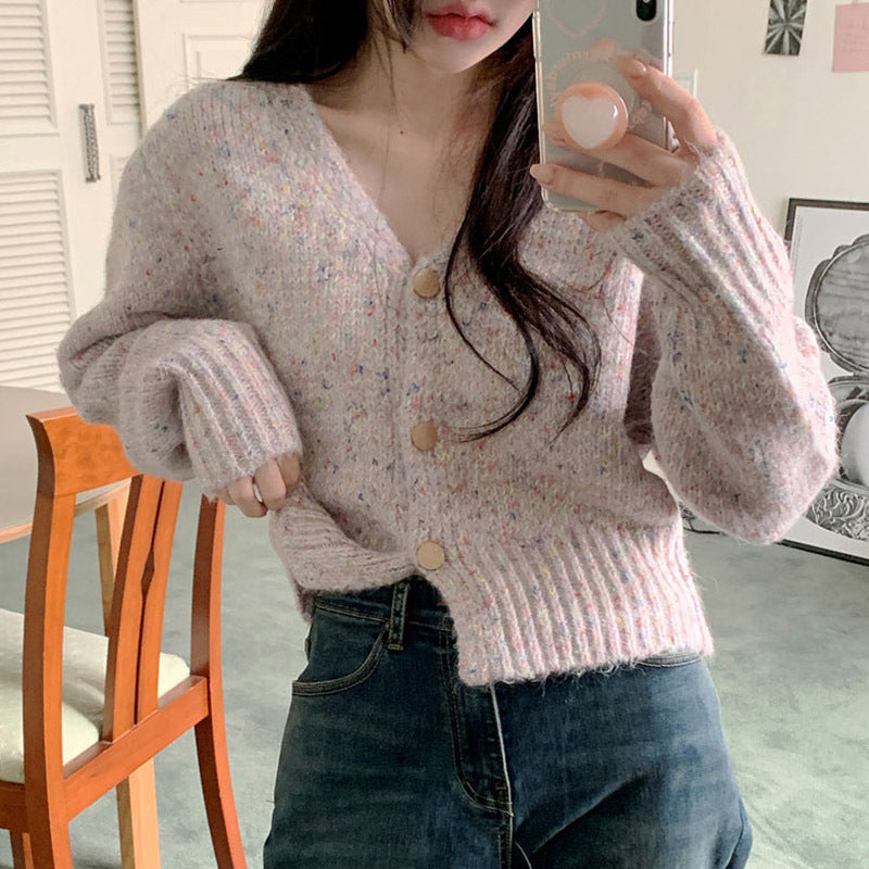 Kvinders Cozy Chunky Strik Cardigan med V-Hals og Knapper Stilla