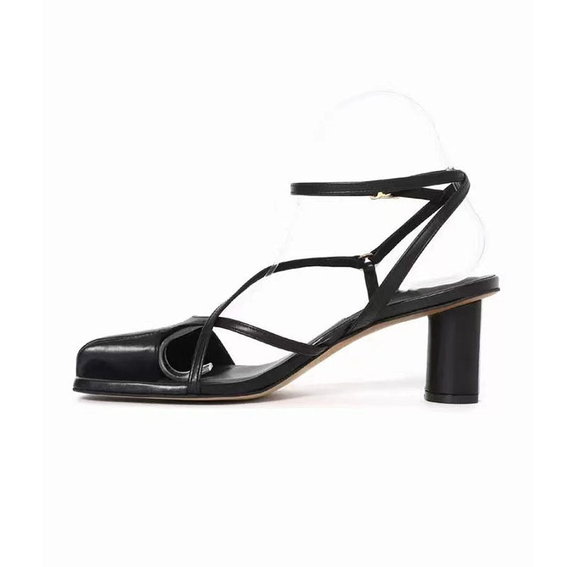 Femme Strappy Open-Toe Højhælede Sandaler med Metallic-Accent Stilla