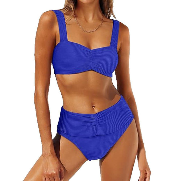 Dame Højskåret Bikini med Ruche Skovae