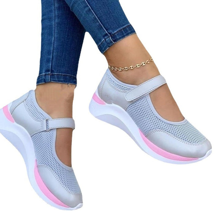 Dame Komfortable Sneakers med åndbart netmateriale og justerbar rem Stilla