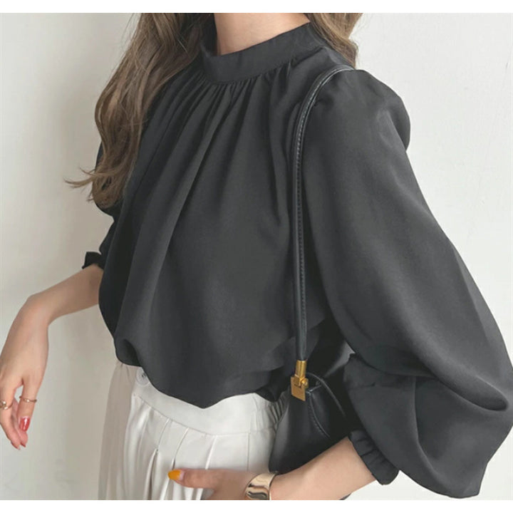 Elegant Bluse med Puffærmer til Damer Stilla