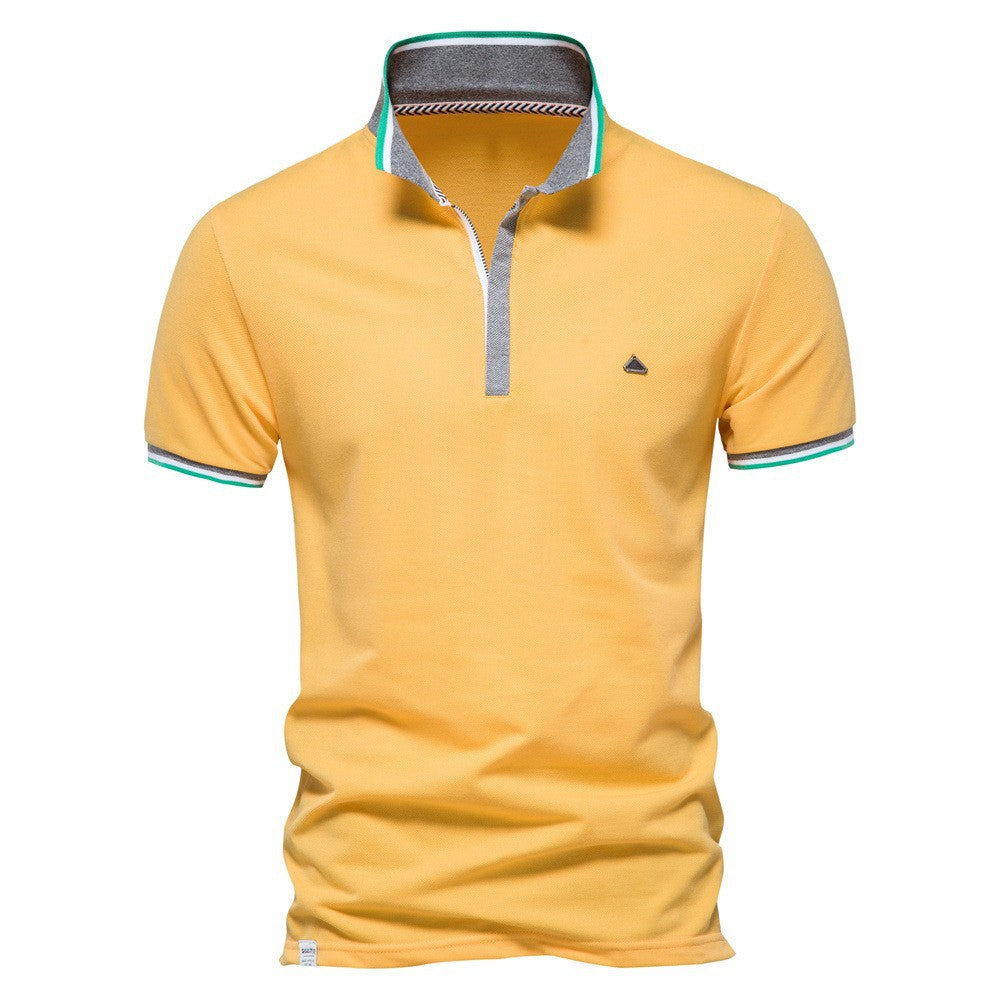 Herre polo t-shirt med ultramoderne krave og kontrasterende accenter Stilla