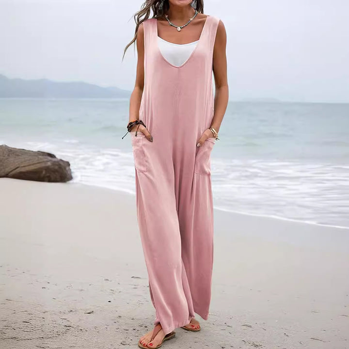 Dame Fritid Løs ærmeløs Jumpsuit Stilla