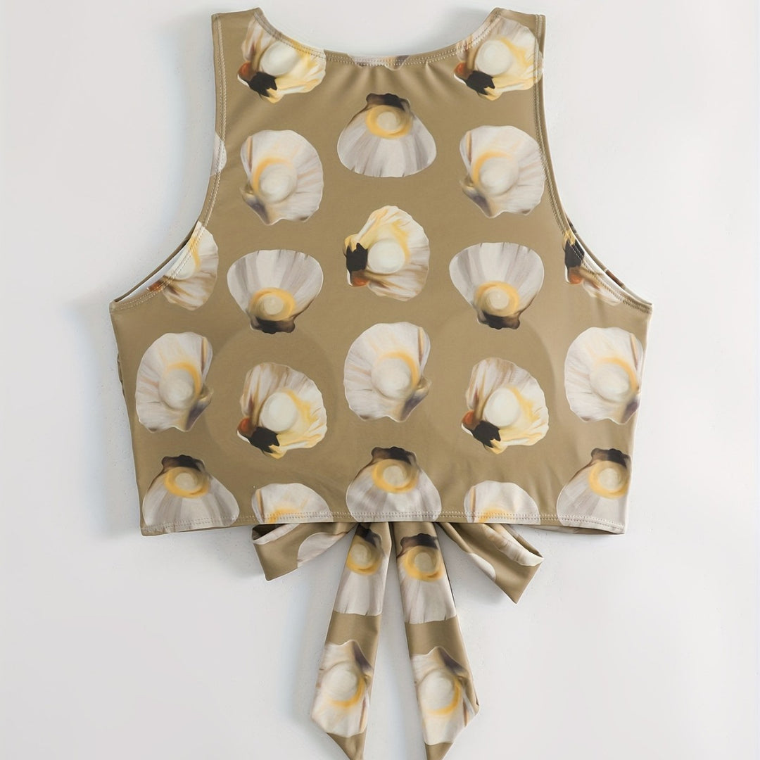Dame Crop-top med stilfuld knude-design Skovae