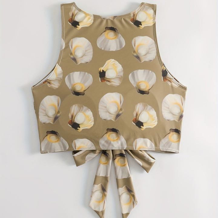 Dame Crop-top med stilfuld knude-design Skovae
