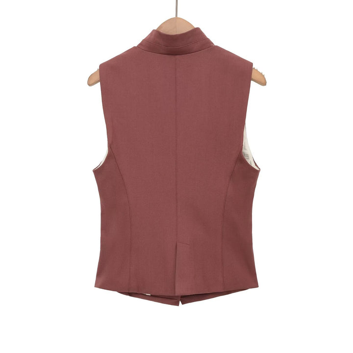 Dame elegant vest med smal krave Skovae