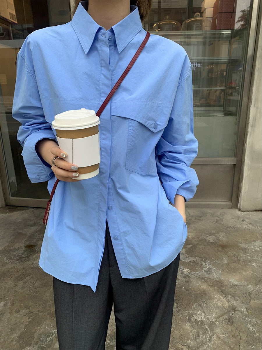Dame casual utility-bluse med praktiske brystlommer og moderne skæring Stilla